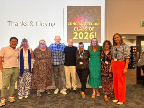 Image of students and staff at Counselling Conference